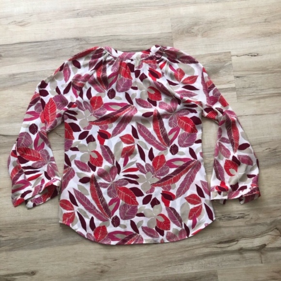 Banana Republic Multicolor Leaf Print Blouse - Picture 9 of 9